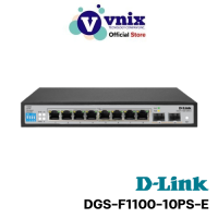 ราคา DGS-F1100-10PS-E Dlink สวิตซ์ PoE Gigabit Managed Switch By Vnix Group (15597526220)