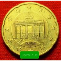 ราคา เหรียญต่างประเทศ ยูโร เยอรมัน ปี 2002 - 2012 ชนิด 20 cent เหรียญ ขนาด 22.25 มม. สวยตามภาพผ่านใช้น่าสะสม (11085306910)