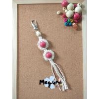 ราคา ห้อยกระเป๋า ห้อยพวงกุญแจ งานถัก Macrame ลูกปัดไม้ DIY/Handmade (19683522605)