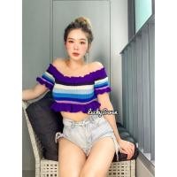 ราคา ไหมพรมเรนโบว์ฟรุ้งฟริ้งมากแม่!!!! เปิดไหล่เรนโบว์ไล่โทนสีเบาๆ แขนตุ๊กตาคิ้วๆมาก เสื้อไหมพรม เสื้อเปิดไหลสีตามภาพเลยนะคะ (20692845762)