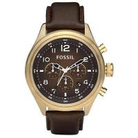 ราคา ลดเพิ่ม 330 ใส่โค้ด INCZ8H3 ﻿Fossil Vintage Bronze Men Watch Brown Leather Strap DE5002 (5541360931)