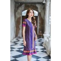 ราคา เดรสทรงหางปลายผ้าฝ้ายหมักโคลน (10231000302)