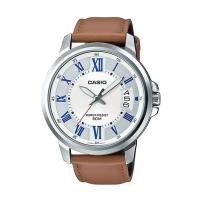 ราคา Casio Standard นาฬิกาข้อมือผู้ชาย สายหนังแท้ รุ่น MTP-E130L-7A - สีครีม (742143623)
