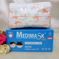 ราคา พร้อมส่ง❗Medimask ASTM LV 1 size M เด็กโต ทางการแพทย์ สำหรับเด็กอายุ 7 - 12 ขวบ ป้องกันไวรัสได้ 99% ลายจิ้งจอกส้ม (12325771997)