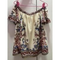 ราคา เสื้อปาดไหล่ลายดอกไม้ เปิดไหล่ลายไทย เกาะอกลายดอกไม้ before zara topshop (23108414766)