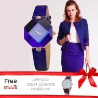 ราคา Poca Watch KEZZI Watch นาฬิกาข้อมือผู้หญิง แถมฟรี GENEVA Women Watchนาฬิกาข้อมือผู้หญิง​​​​​​​PU Leather -GEN2/Brown (512502436)