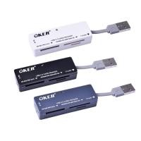 ราคา Oker C-09 Card Reader การ์ดรีดเดอร์ All in one USB2.0 สีดำ/เทา/ขาว ของแท้100% (17597842664)