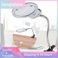 ราคา Lanqistore เลนส์ โคมไฟตั้งโต๊ะตั้งโต๊ะตั้งโต๊ะแว่นขยายพร้อมไฟ LED Clamp (18156227691)