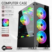 ราคา MLIFE - ประกัน 1 ปี – เคสคอมพิวเตอร์ พร้อม พัดลม RGB เคสคอม เคส PC เคสเกมมิ่ง สีดำ สีขาว พัดลมคอม M-ATX Gaming Case (20894653537)