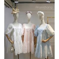 ราคา ✨ชุดเดรส สีม่วงพาสเทล ป้าย Promthong (7161268710)