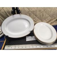 ราคา Set 4 ใบ!! ชามข้าว ชามญี่ปุ่น ไม่ทราบแบรนด์ จานทรงรีขอบทอง มือสองจากญี่ปุ่น (10333355868)