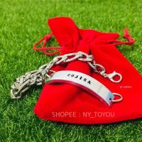ราคา ข้อมือสลักชื่อ ข้อมือเลส ข้อมือสแตนเลสแท้ ข้อมือคู่รัก กำไลสลักชื่อ สลักชื่อฟรี ของขวัญ งานรุ่น ไม่ดำ 100% nammulaser (8524970309)