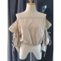 ราคา งานเสื้อปาดไหล่ น่ารักผูกโบว์แขน (4676758440)