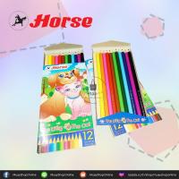 ราคา 111002 กล่องดินสอสีไม้ 12 สี ยี่ห้อ Horse (7918798865)