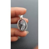 ราคา J108แก้วขนเหล็กไหมดำแท้ธรรมชาติพม่า กรอบเงินแท้ (20327164262)