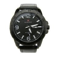 ราคา naviforce watch แท้ นาฬิกาข้อมือผู้ชาย สีตำ สายหนัง รุ่น NF9055-BLA (293600137)