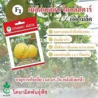 ราคา เมล็ดเมล่อน สีเหลืองทอง ลูกผสม F1 โกลสตาร์ ตราใบไม้ 100 เมล็ด 1 ซอง จาก ไดนามิคพันธุ์พืช (5630903587)