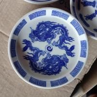 ราคา จานเซรามิคลายมังกรสีน้ำเงินคัดสวยๆ (11209943721)