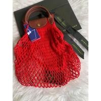 ราคา พร้อมส่งLongchampตะข่ายสีแดงส้ม (4194968208)
