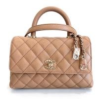 ราคา (New) Chanel Coco 9.5"Caviar Dark Beige GHW (Plate) (18161863904)