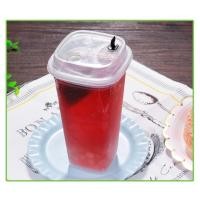 ราคา ( Sale 2200 ) ขายส่ง แก้วพลาสติก PP เนื้อแข็ง ทรงสี่เหลี่ยม พร้อมฝา 16oz สีใส (2418340203)