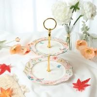 ราคา Violet Flamingo [พร้อมส่งจากไทย] ชั้นวางเค้ก/ชั้นวางขนม Pink Butterfly Cake Stand จาน 2 ชั้น จาน 3 ชั้นลายผีเสื้อสีชมพู (21954100212)