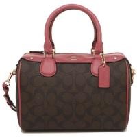 ราคา COACH W MINI BENNETT SATCHEL : F58312 : LIGHT GOLD/BROWN ROUGE (coachbysuphitcha) (994394387)