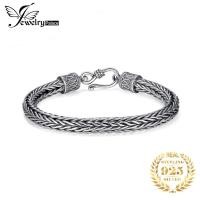 ราคา สร้อยข้อมือเงินแท้92.5% สำหรับถักกระดูกงูเครื่องประดับวินเทจ (11703135917)