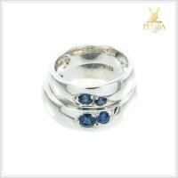 ราคา แหวนพลอยคู่รัก Ring of Love ฝังพลอยไพลิน รูปหัวใจ (5777731343)