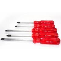 ราคา ไขควง แม่เหล็ก ชุด 5 ชิ้น No.005G (สีแดง) ไขควงตอก ปลายแม่เหล็ก ไขควงปากแฉก ไขควงปากแบน สามารถใช้ ค้อน ตอกได้ (6314858872)