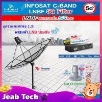 ราคา THAISAT C-BAND 1.5M (ขาตรงตั้งพื้นและยึดผนังได้) + กล่อง PSI S2X HD + LNB 5G infosat รุ่น C1+ แถมสายRG6ตามชุด (9410739504)