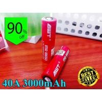 ราคา ถ่านชาร์จ AWT 18650 IMR 40A 3000mAh สีแดง (2 ก้อน) (5717781831)