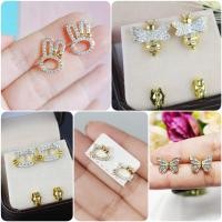 ราคา ต่างหูทองไมครอน ต่างหูชุบทองแท้ 100% ต่างหูทองชุบ เศษทองคำแท้ สร้อยหุ้มทอง ชุบทอง 24K(ไม่ลอก ไม่ดำ (19122819367)