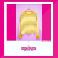 ราคา ARIZONA เสื้อผ้าแฟชั่น เสื้อยืด แขนยาว ลายทาง สีเหลือง (2417309823)