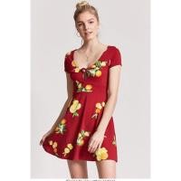 ราคา ชุดเดรสลายดอก Forever21 size s,m (1649428765)
