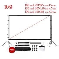 ราคา โปรเจคเตอร์หน้าจอพร้อมขาตั้ง100นิ้ว หน้าจอโปรเจคเตอร์กลางแจ้งในร่ม - ฟรีกระเป๋า (15228039176)