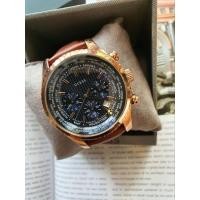 ราคา GUESS Men's Stainless Steel Casual Leather Watch (22144190025)