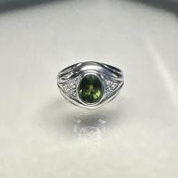 ราคา แหวนพลอยเขียวส่อง บางกะจะ Green Sapphire 1.7 กะรัต ผู้ชาย (19965723049)