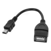 ราคา Mini 5pin to USB Female OTG Data Cable - Black (1110610264)