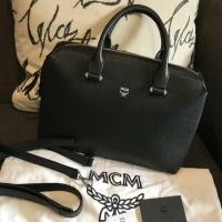 ราคา MCM Ella large boston leather satchel (1448533829)
