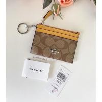 ราคา COACH Mini Key ID กระเป๋าใส่บัตรใส่เหรียญ แท้% (2346799013)