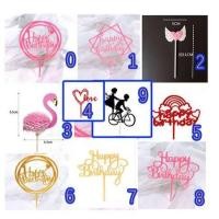 ราคา ป้ายปักเค้ก ป้ายปักเค้กวันเกิด ป้ายปักเค้กอะคริลิค ป้ายปักตกแต่งเค้ก (23376510175)