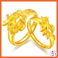 ราคา & แหวนคู่ชายและหญิง มังกรและไก่ฟ้า สีทอง (8294796908)