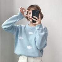 ราคา เสื้อสเวตเตอร์ ไหมพรม ปักลายก้อนเมฆ (15916702368)