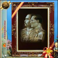 ราคา กรอบหลุยส์ใส่ผ้ากำมะหยี่พิมพ์ลายมงคลรัชกาลที่5และ9ทรงยศ กรอบหลุยส์ กรอบรูป ของที่ระลึก ของขวัญขึ้นบ้านใหม่ (5427420296)
