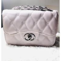 ราคา สินค้าใหม่กระเป๋าสะพายสุภาพสตรีสีพาสเทลม่วงอ่อนอมเทา สายสะพายได้2แบบสั้นยาว ขนาด 7x20x14 cm. (8330553023)