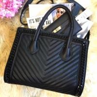 ราคา พร้อมส่งรุ่นหายาก!!! ALDO Dresden Quilted Chain 2-way Crossbody Sling Top Handle Large Tote Bag (582075248)