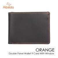 ราคา [Albedo] ORANGE DOUBLE PANEL WALLET 9 CARD WITH WINDOW กระเป๋าสตางค์หนังแท้ รุ่น ORANGE - OR00599 (11518438574)