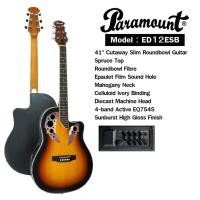 ราคา Paramount กีตาร์โปร่งไฟฟ้า หลังเต่า 41 นิ้ว แถมฟรีกระเป๋ากีตาร์ ปิ๊กกีตาร์ พร้อมส่ง (9278102355)