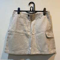 ราคา กระโปรงทรงเอสีครีมมีกระเป๋า (5533344331)